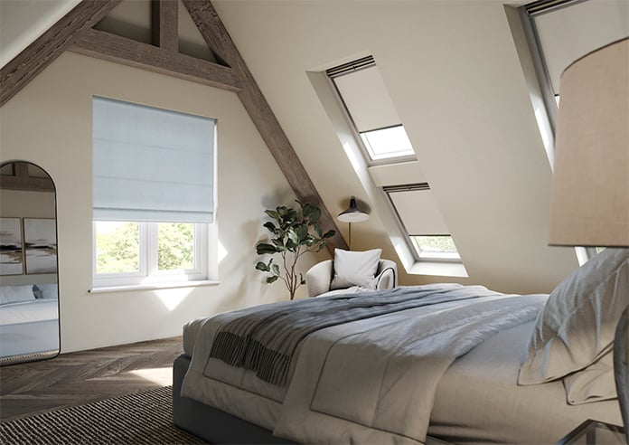 Wexley, Arctic Blue - Twist&Fit Roman Blind - Image 7